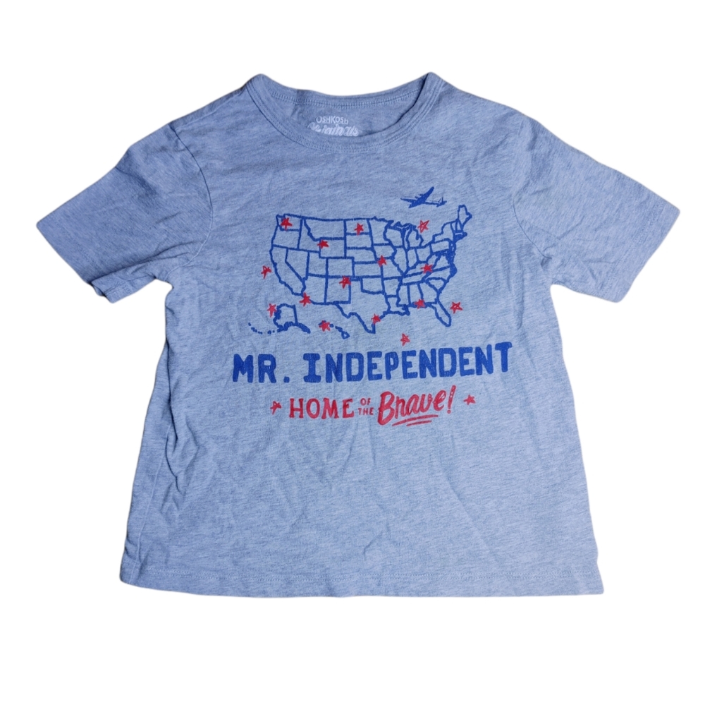 💥Bundle Only💥 OSHKOSH Grey USA Mr Independent Tee Shirt